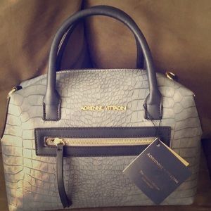 Adrienne Vittadini Croc Satchel Bag
